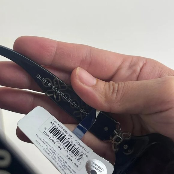 SG00773 NorthCrest Sunglasses for Women Pretty Swirls Black, Silver Design - Picture 7 of 8